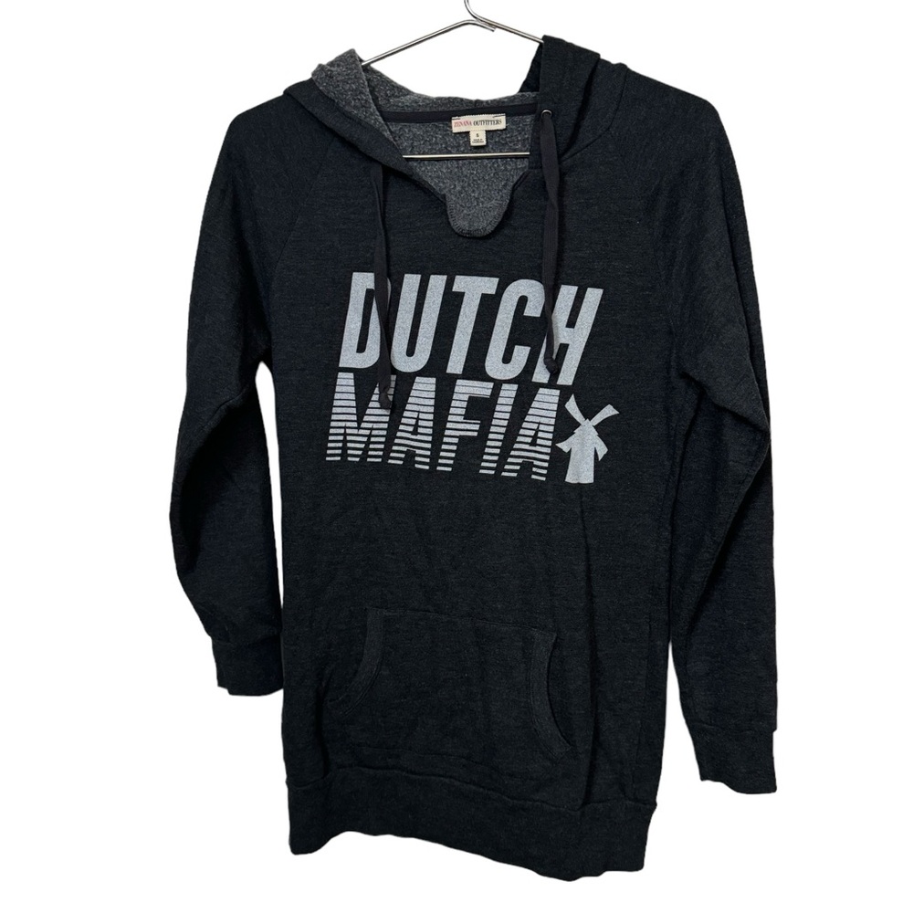 High End Dutch Bros Coffee MAFIA Gray Long Women’s S Hoodie MINTY